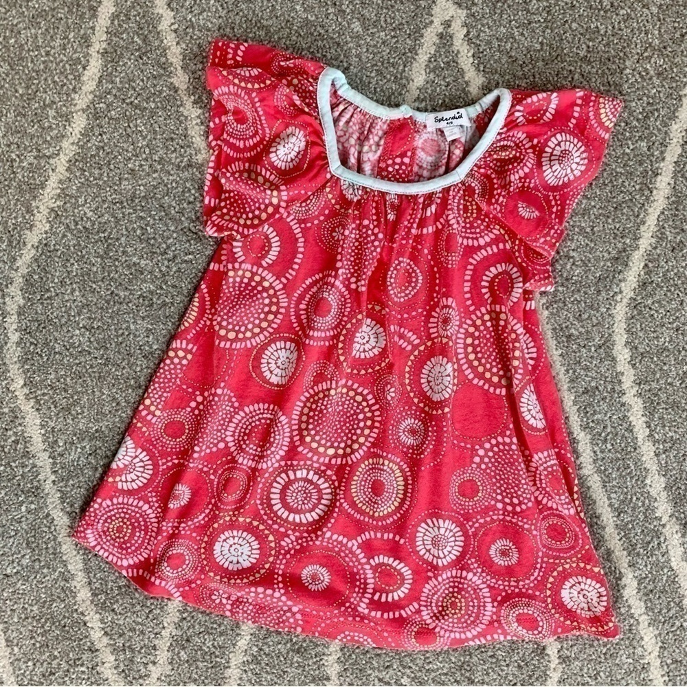 Splendid Hot Pink Flowy Stretch Knit Blouse Size 4/5
